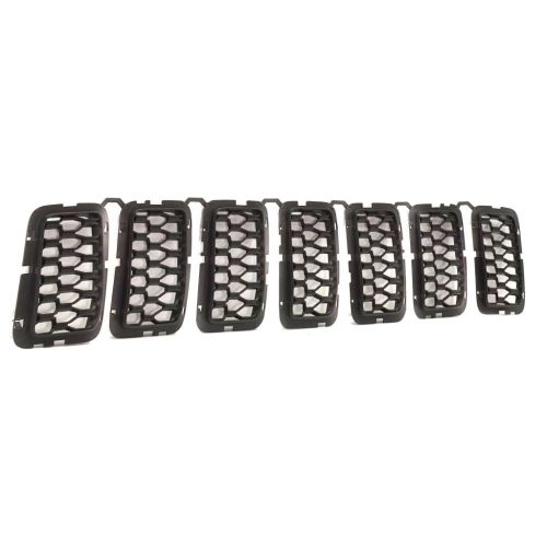 JEEP GRAND CHEROKEE GRILLE INNER MESH BLACK (7pcs)(EXC SRT/TRACKHAWK)(16-16 75th ED) OEM#68317863AA 2016-2021 PL#CH1201111