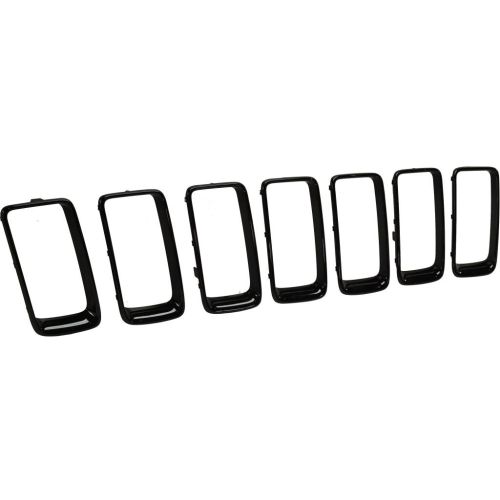 JEEP GRAND CHEROKEE GRILLE TRIM RINGS SET (7pc) BLACK OEM#68261150AA 2014-2016 PL#CH1210120