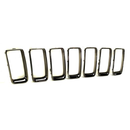 JEEP GRAND CHEROKEE GRILLE TRIM RINGS SET (7pc) DARK-CHR OEM#68316532AA 2014-2016 PL#CH1210129