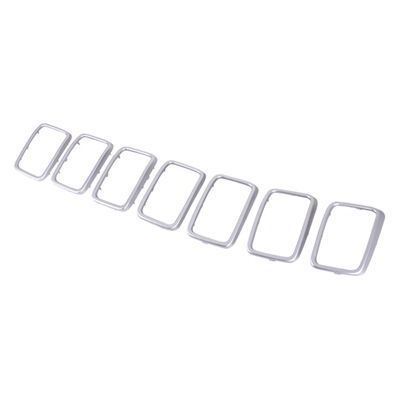JEEPVEHICLE GRAND CHEROKEE  / GRAND CHEROKEE WK  GRILLE TRIM RINGS SET (7pc) SATIN-CHROME (SUMMIT) OEM#6ML10SZ7AA 2017-2021 PL#CH1210132
