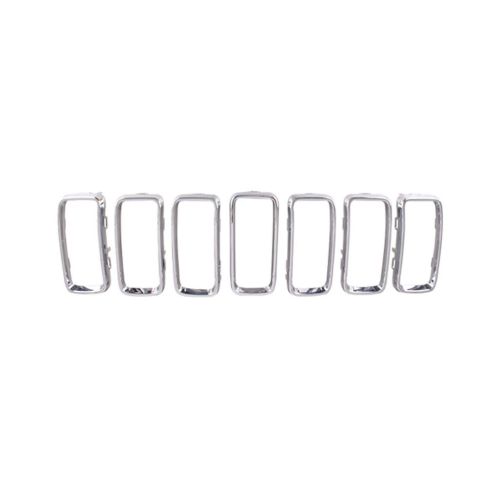 JEEPVEHICLE RENEGADE GRILLE INSERT RING CHROME (7pc set)(EXC TRAILHAWK/UPLAND) OEM#6VM90SZ0AA 2019-2023 PL#CH1210141