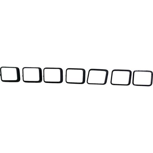 JEEPVEHICLE GRAND CHEROKEE / GRAND CHEROKEE WK GRILLE TRIM RINGS SET (7pc) PTD-BLACK (SRT/TRACKHAWK) OEM#5ZL71TZZAA 2017-2021 PL#CH1211100