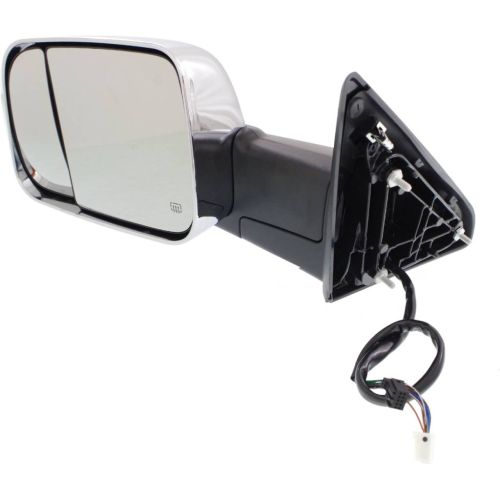 DODGE TRUCKS & VANS DODGE/PU (R2500/3500) DOOR MIRROR LEFT (Driver Side) PWR/HTD/SIGNAL/PUDDLE/MEMORY (DUAL GLASS)(CHR)(W/TOW)(W/TEMP SENSR) OEM#68285867AD 2013-2018 PL#CH1320351
