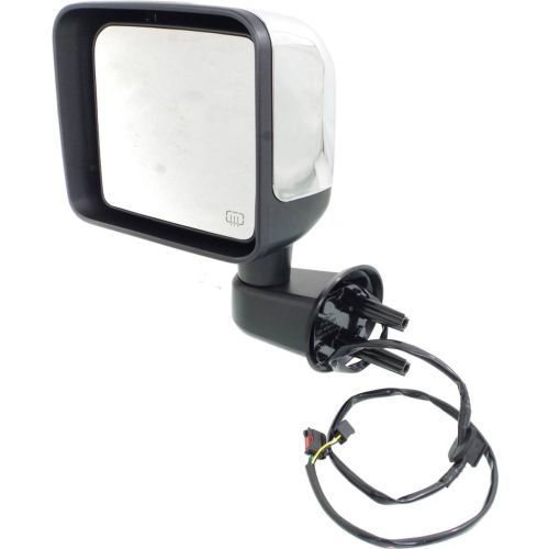 JEEPVEHICLE WRANGLER  (JK) DOOR MIRROR LEFT (Driver Side) PWR/HTD (CHROME) OEM#68249845AC 2015-2018 PL#CH1320391