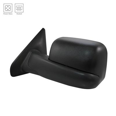 DODGE TRUCKS & VANS DODGE/PU ( R1500)(EXC Mega Cab 06-08) DOOR MIRROR LEFT (Driver Side) POWER/HEATED (W/TOWING)(FOLD IN/FOLD UP)(STRAIGHT ARM) OEM#55077445AO 2002-2008 PL#CH1320409