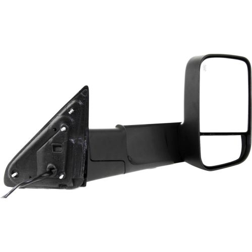 DODGE TRUCKS & VANS DODGE/PU  (R2500/3500) DOOR MIRROR RIGHT (Passenger Side) PWR/HTD/SIGNAL/PUDDLE (DUAL GLASS)(TEXT BLACK)(W/TOW PKG) OEM#55372070AM 2010-2011 PL#CH1321315