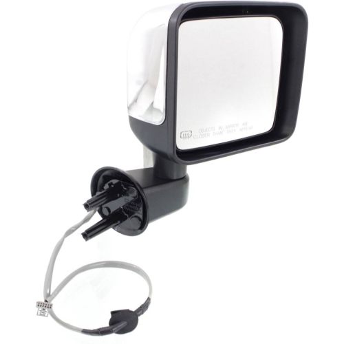 JEEPVEHICLE WRANGLER  (JK) DOOR MIRROR RIGHT (Passenger Side) PWR/HTD (CHROME) OEM#68204246AA 2014 PL#CH1321389