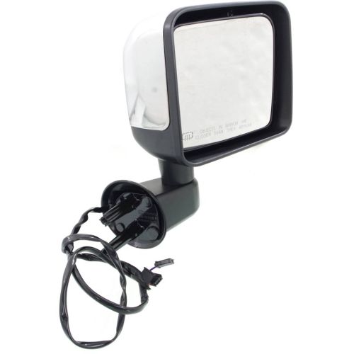JEEPVEHICLE WRANGLER (JK) DOOR MIRROR RIGHT (Passenger Side) PWR/HTD (CHROME)**NSF** OEM#68249844AD 2015-2018 PL#CH1321391N