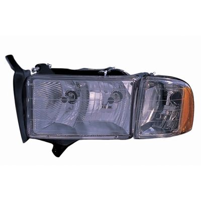 DODGE TRUCKS & VANS DODGE/PU (Exc 02 R1500) (Old Style) HEAD LAMP ASSEMBLY LEFT (Driver Side) (W/SIDE MARKER)(SPORT) OEM#55077025AG 1999-2002 PL#CH2502123