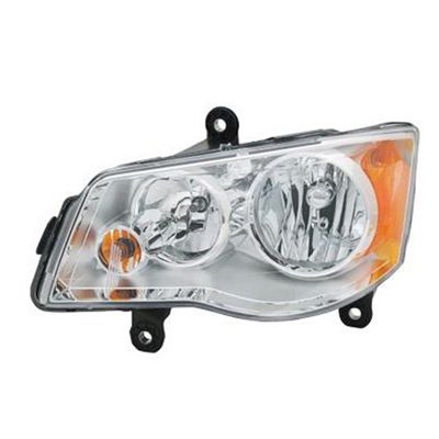CHRYSLER TOWN & COUNTRY HEAD LAMP ASSEMBLY LEFT (Driver Side) (HALOGEN)(CHR BEZEL) LME**CAPA** OEM#5113337AG (P) 2008-2016 PL#CH2502192C