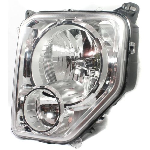 JEEPVEHICLE LIBERTY  HEAD LAMP ASSY LEFT (Driver Side) (W/ FOG LAMP)(CHROME BEZEL)(OVAL BULB SHIELD) OEM#55157339AE 2008-2009 PL#CH2502196