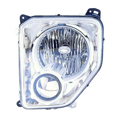 JEEP LIBERTY HEAD/LAMP ASSEMBLY LEFT (Driver Side) (W/O FOG LAMP)(CHR BEZEL)(OVAL BULB SHIELD) OEM#57010171AE (P) 2008-2009 PL#CH2502221