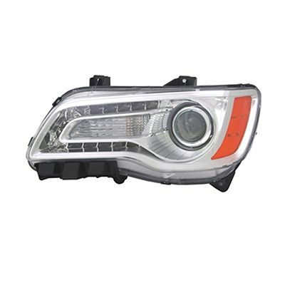 CHRYSLER 300  HEAD LAMP ASSEMBLY LEFT (Driver Side) (HALOGEN)CHR BEZEL) OEM#68143003AC 2011-2014 PL#CH2502231