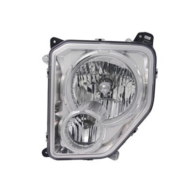 JEEP LIBERTY HEAD/LAMP ASSEMBLY LEFT (Driver Side) (W/ FOG LAMP)(CHR BEZEL)(ROUND BULB SHIELD) OEM#55157339AE-PFM (P) 2008-2012 PL#CH2502233