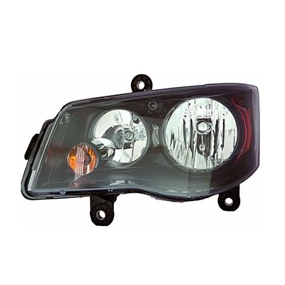 DODGE TRUCKS & VANS GRAND CARAVAN  HEAD LAMP ASSY LEFT (Driver Side) (HALOGEN)(BLACK BEZEL)**CAPA** OEM#68206501AE 2011-2020 PL#CH2502266C