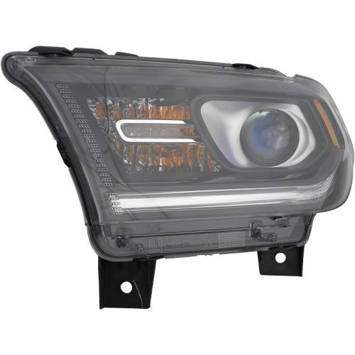 DODGE TRUCKS & VANS DURANGO  HEAD LAMP ASSY LEFT (Driver Side) (HALOGEN)(W/LED DRL)(BLACK TRIM) OEM#55112969AI 2014-2015 PL#CH2502304