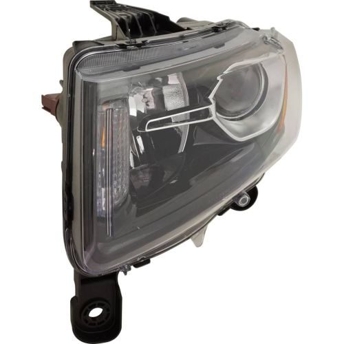 JEEPVEHICLE GRAND CHEROKEE  / GRAND CHEROKEE WK  HEAD LAMP ASSY LEFT (Driver Side) (HALOGEN)(BLACK)(EXC 75th ED) OEM#68236109AE 2014-2016 PL#CH2502308