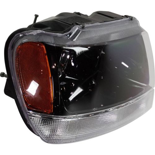 JEEP GRAND CHEROKEE HEAD LAMP ASSEMBLY RIGHT (Passenger Side) (LAREDO/SPORT)(AMBER PARK LEN/BLK BEZEL) OEM#5103400AA 1999-2004 PL#CH2503121