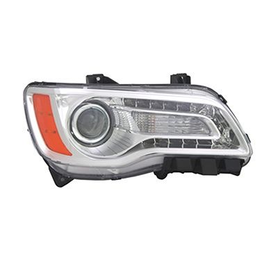 CHRYSLER 300 HEAD LAMP ASSEMBLY RIGHT (Passenger Side) (HALOGEN)CHR BEZEL) **CAPA** OEM#68143002AC 2011-2014 PL#CH2503231C