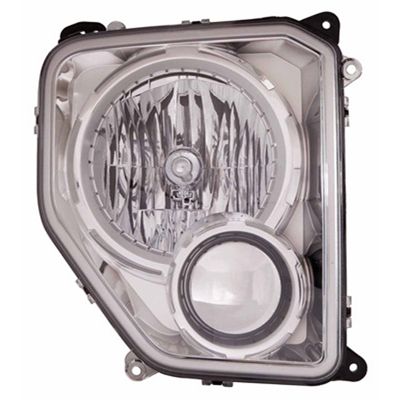 JEEP LIBERTY HEAD/LAMP ASSEMBLY RIGHT (Passenger Side) (W/O FOG LAMP)(CHR BEZEL)(ROUND BULB SHIELD)**CAPA** OEM#57010170AE-PFM (P) 2008-2012 PL#CH2503234C