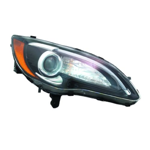 CHRYSLER 200 CONV _HEAD LAMP ASSEMBLY RIGHT (Passenger Side) (S MDL) (BLACK BEZEL W/CHR INSERT) OEM#68088066AE- 2011-2012 PL#CH2503274