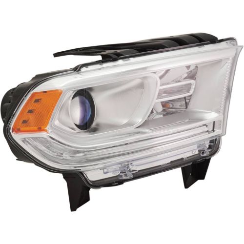 DODGE TRUCKS & VANS DURANGO  HEAD LAMP ASSY RIGHT (Passenger Side) (HALOGEN)(WO/LED DRL)(CHROME BEZEL) OEM#68299136AF 2016-2020 PL#CH2503303