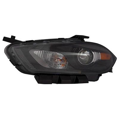 DODGE DART HEAD LAMP ASSEMBLY LEFT (Driver Side) (HALOGEN)(BLK BEZEL)**CAPA** OEM#68292805AA 2016 PL#CH2518150C