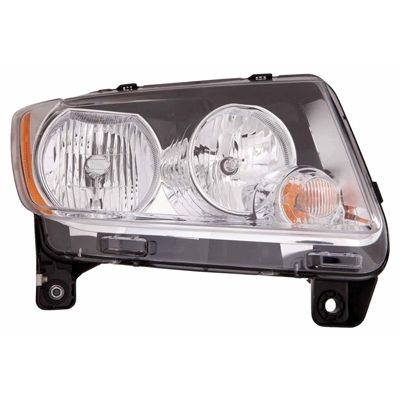 JEEP COMPASS HEAD LAMP ASSEMBLY RIGHT (Passenger Side)(WO/PROJECTOR)(CHR BEZEL)**CAPA** OEM#68088868AD 2011-2013 PL#CH2519139C