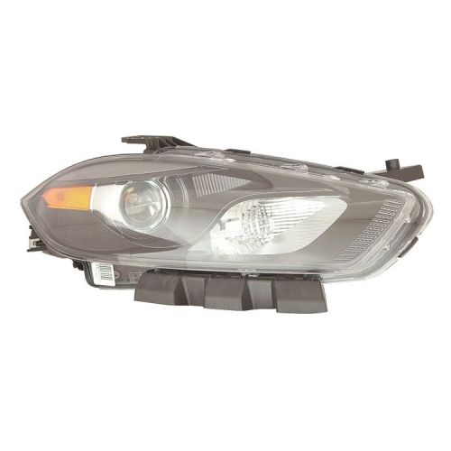 DODGE DART HEAD LAMP ASSY RIGHT (Passenger Side) (HID)(BLACK BEZEL) **CAPA** OEM#68292808AB 2013-2016 PL#CH2519145C