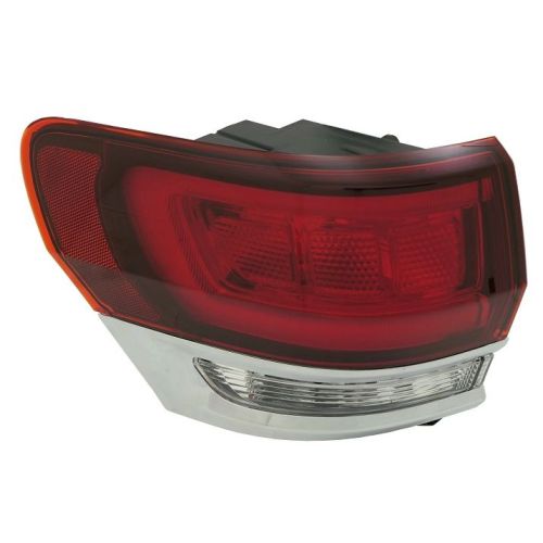 JEEPVEHICLE GRAND CHEROKEE / GRAND CHEROKEE WK TAIL LAMP ASSY LEFT (Driver Side) CHROME INSERT (BLACK HOUSING) **CAPA** OEM#68471329AA 2020-2021 PL#CH2804121C