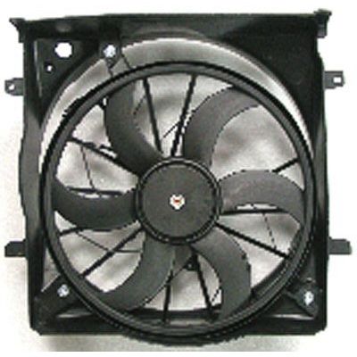 JEEPVEHICLE LIBERTY  RADIATOR & A/C FAN ASSY 3.7L (2 PIN)(HEAVY DUTY)(SINGLE FAN)(GAS) OEM#52079528AB-PFM 2002-2007 PL#CH3115162