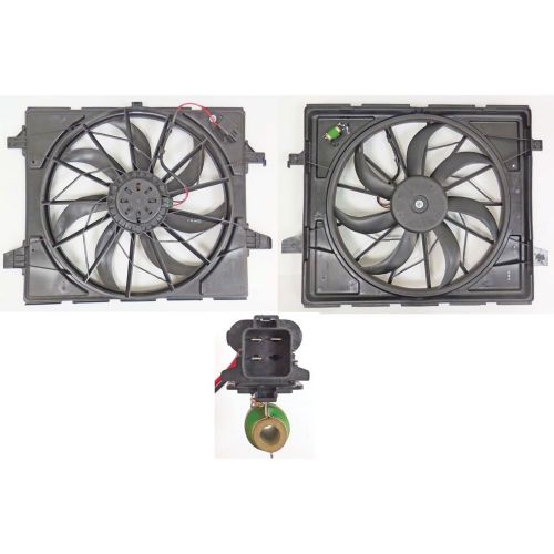 DODGE TRUCKS & VANS DURANGO RADIATOR & A/C FAN ASSY(SINGLE)(3.6L)(STD DUTY) OEM#68482590AB 2021-2025 PL#CH3115203