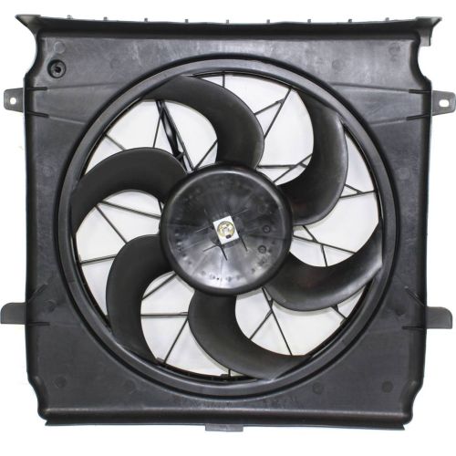 JEEPVEHICLE LIBERTY  RADIATOR & A/C FAN ASSY 2.4L (3.7L STD DUTY 02-03)(2 PIN)(SINGLE FAN) OEM#55037659AB 2002-2004 PL#CH3117101