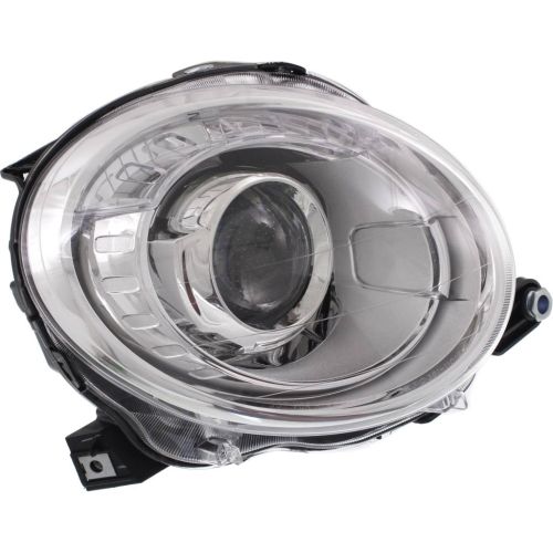 FIAT 500 2DOORS (FIAT) HEAD LAMP ASSEMBLY RIGHT (Passenger Side) (CHROME BEZEL)(PROJECTOR) **CAPA** OEM#5182428AE 2012-2019 PL#FI2503100C