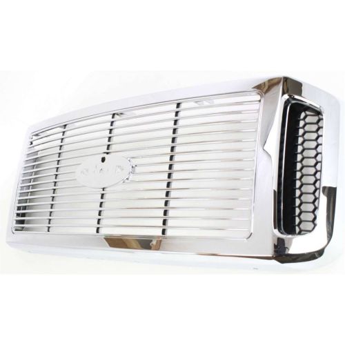 FORD TRUCKS & VANS FORD/PU  (F250/350/450/550) Super Duty GRILLE CHROME/BLACK (XLT/OUTLAW/LARIAT)(W/ CHROME PKG)(W/BILLET DESIGN) OEM#6C3Z8200AAA 2005-2007 PL#FO1200459