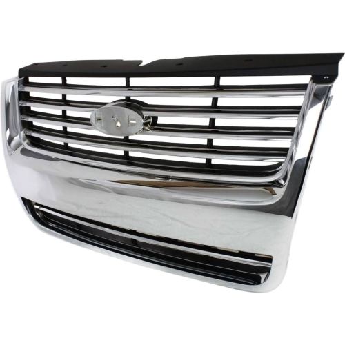 FORD TRUCKS & VANS EXPLORER  GRILLE CHROME/BLACK (LTD & XLT W/O Ironman Pkg) OEM#8L2Z8200DA 2006-2010 PL#FO1200476
