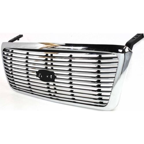 FORD TRUCKS & VANS FORD/PU (F150 EXC HERITAGE) GRILLE CHROME FRAME/ CHROME (12 LINE)(Lariat) OEM#7L3Z8200BA 2007-2008 PL#FO1200502