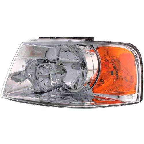 FORD TRUCKS & VANS EXPEDITION  HEAD LAMP ASSY LEFT (Driver Side) (CHROME) OEM#6L1Z13008BA 2003-2006 PL#FO2502181