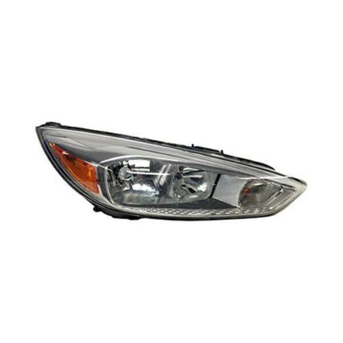FORD FOCUS SEDAN HEAD LAMP ASSY LEFT (Driver Side) (HALOGEN) ALUMINUM BEZEL; WO/SIGNATURE OEM#F1EZ13008GT 2015-2018 PL#FO2502339