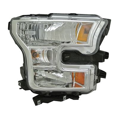 FORD TRUCKS & VANS FORD/PU  (F150)(EXC RAPTOR) HEAD LAMP UNIT RIGHT (Passenger Side) (HALOGEN)(CHROME BEZEL) OEM#FL3Z13008A 2015-2017 PL#FO2503335