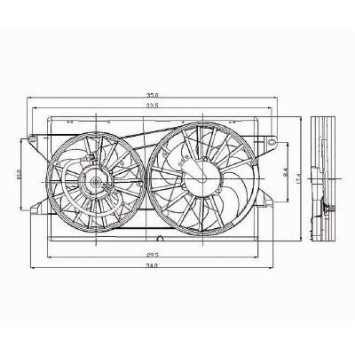 FORD TRUCKS & VANS FREESTAR RADIATOR & A/C FAN ASSY (DUAL FAN) OEM#5F2Z8C607CB 2004-2007 PL#FO3115151