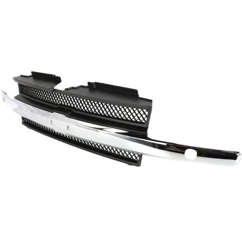 GM TRUCKS & VANS TRAILBLAZER GRILLE (W/CHROME MLDG)(W/ HEAD LAMP WASHERS)(EXC 06-09 LT & SS) OEM#12336054 2002-2009 PL#GM1200498