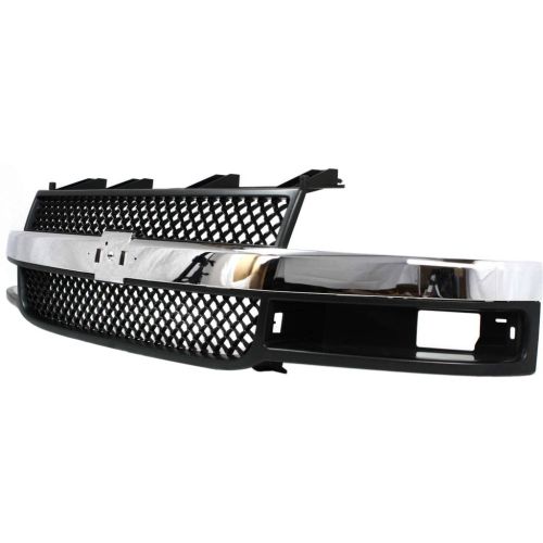 GM TRUCKS & VANS CHEVY/GMC/VAN(Express/Savana)  GRILLE CHROME/BLACK (COMPOSITE HEAD LAMP)(CHEVY) **CAPA** OEM#84689070 2003-2025 PL#GM1200535C
