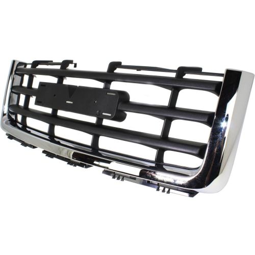 GM TRUCKS & VANS SIERRA/PU 1500 HYBRID  (GMC) GRILLE ASSY CHROME/BLACK(CHROME FRAME/ 3 BLACK BAR) **CAPA** OEM#22761792 2009-2013 PL#GM1200573C