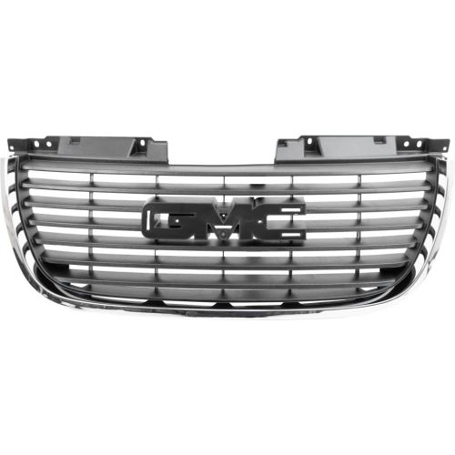 GM TRUCKS & VANS YUKON XL/XL DENALI  (GMC) GRILLE BLACK W/CHROME FRANE (EXC DENALI) **CAPA** OEM#22761714 2007-2014 PL#GM1200576C