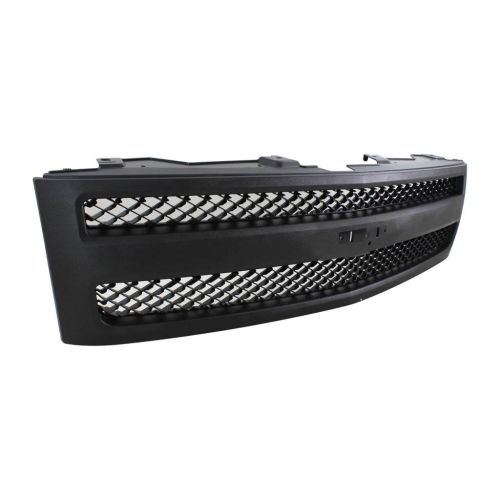 GM TRUCKS & VANS SILVERADO/PU 1500  (CHEVY) GRILLE TEXT BLACK FRAME/BLACK**CAPA** OEM#22829433 2007-2013 PL#GM1200578C
