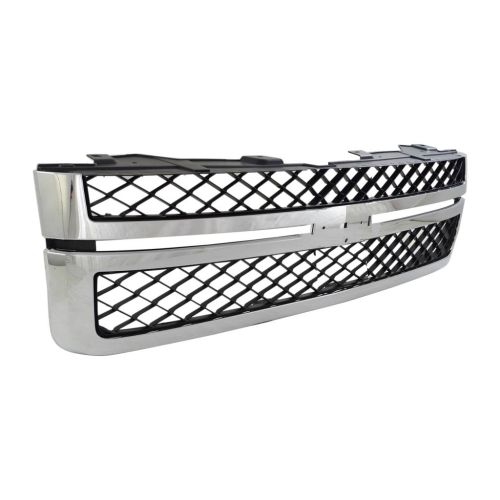 GM TRUCKS & VANS SILVERADO/PU 2500/3500 (CHEVY) GRILLE CHR/GRAY (EXC Z71 PKG) OEM#20966058 2011-2014 PL#GM1200639