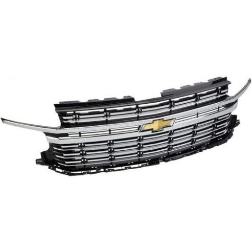 GM TRUCKS & VANS SUBURBAN GRILLE ASSY BLACK W/CHROME CENTER MLDG (LT) OEM#85633892 2021-2024 PL#GM1200769