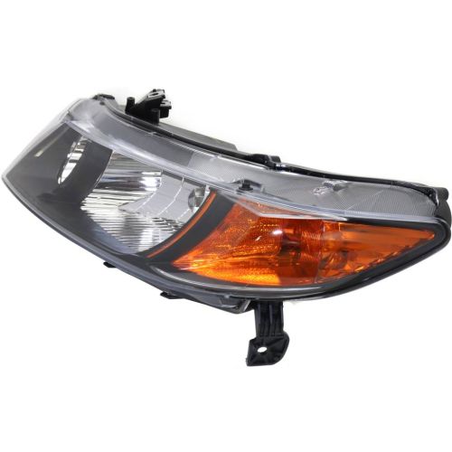 HONDA CIVIC COUPE  HEAD LAMP LEFT (Driver Side) (Exc Si)(AMBER SIGN LENS) **CAPA** OEM#33151SVAA01 2006-2008 PL#HO2518111C