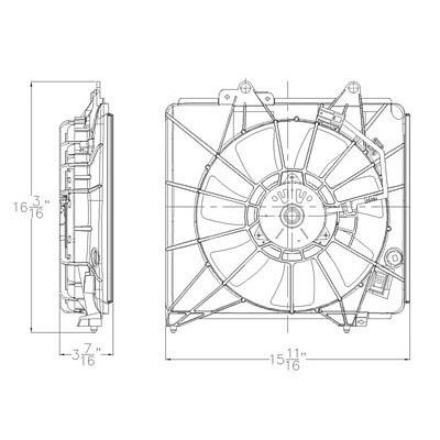 HONDA FIT A/C FAN ASSEMBLY (A/T) OEM#38616RB0003-PFM 2009-2014 PL#HO3020100